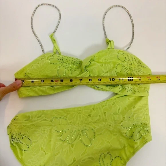 For Love and Lemons Anna Maxi Dress in Green Size M - Picture 9 of 16